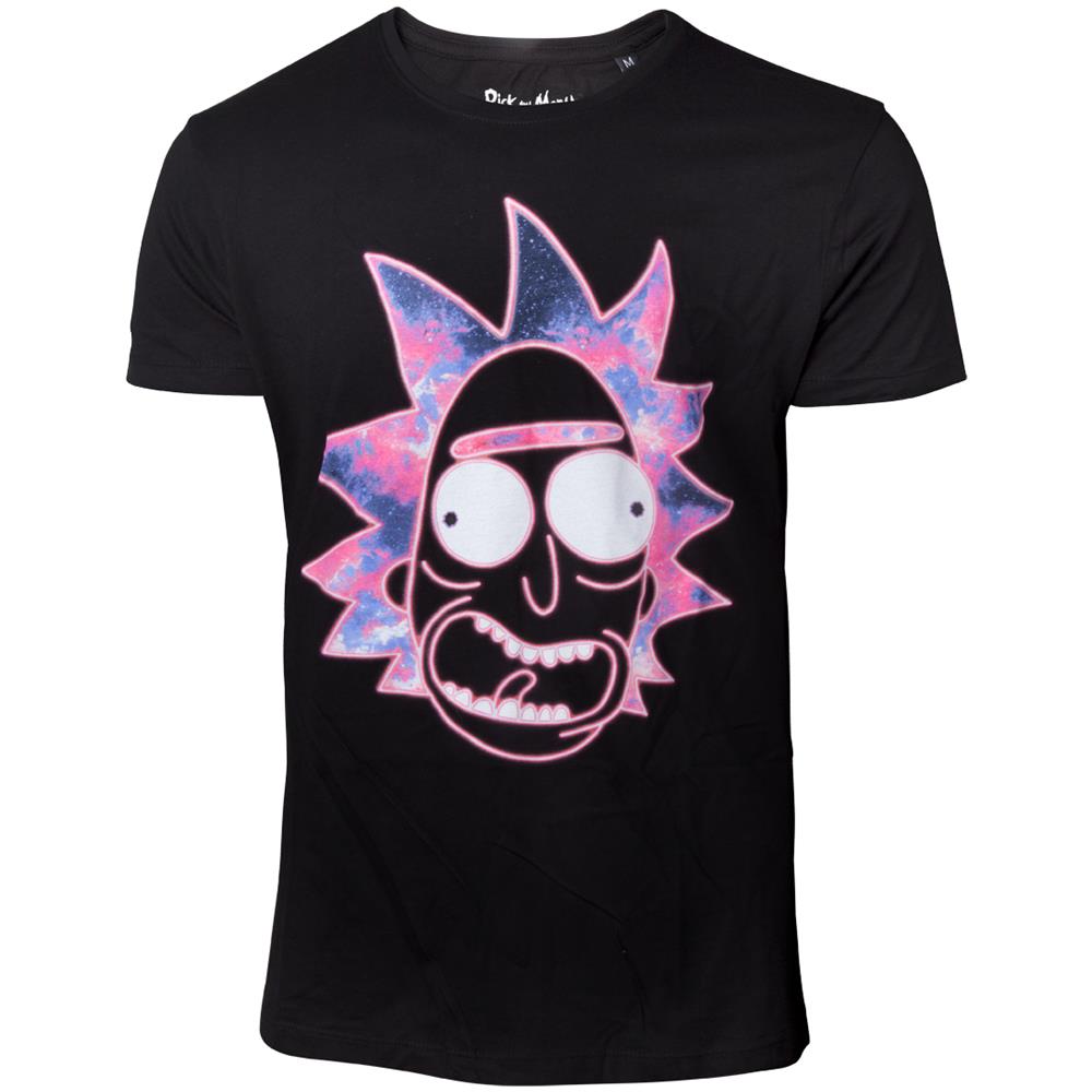 Rick & Morty - Neon Rick Black (T-Shirt Unisex Tg. L) - Foto 1