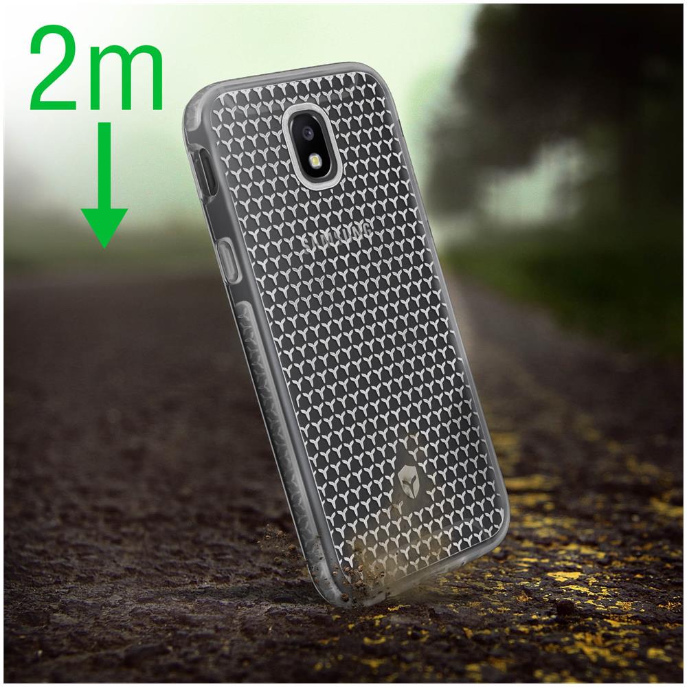Cover Samsung Galaxy J5 2017 Force Case Life Silicone Gel Antishock - Argento - Foto 2