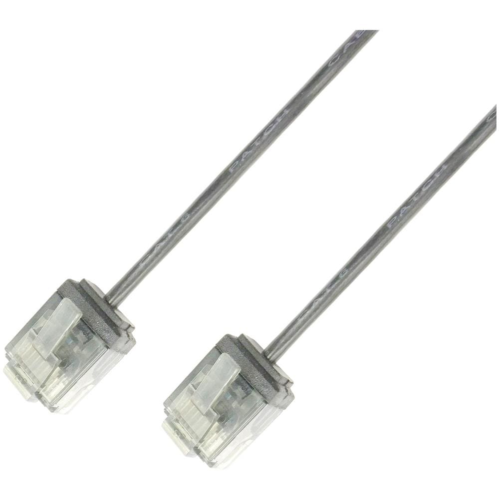 ICOC U6-SLIM-005T - Cavo di rete Patch in Rame Ultra Slim Cat. 6 Grigio UTP 0,5 m - Foto 1