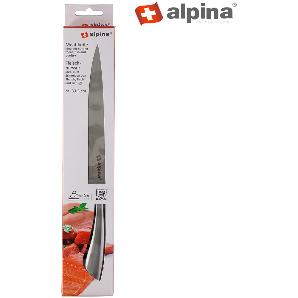 Coltello Per Carne Pesce Pollo 33,5 Cm Da Cucina Acciaio Inox Silver - Foto 1