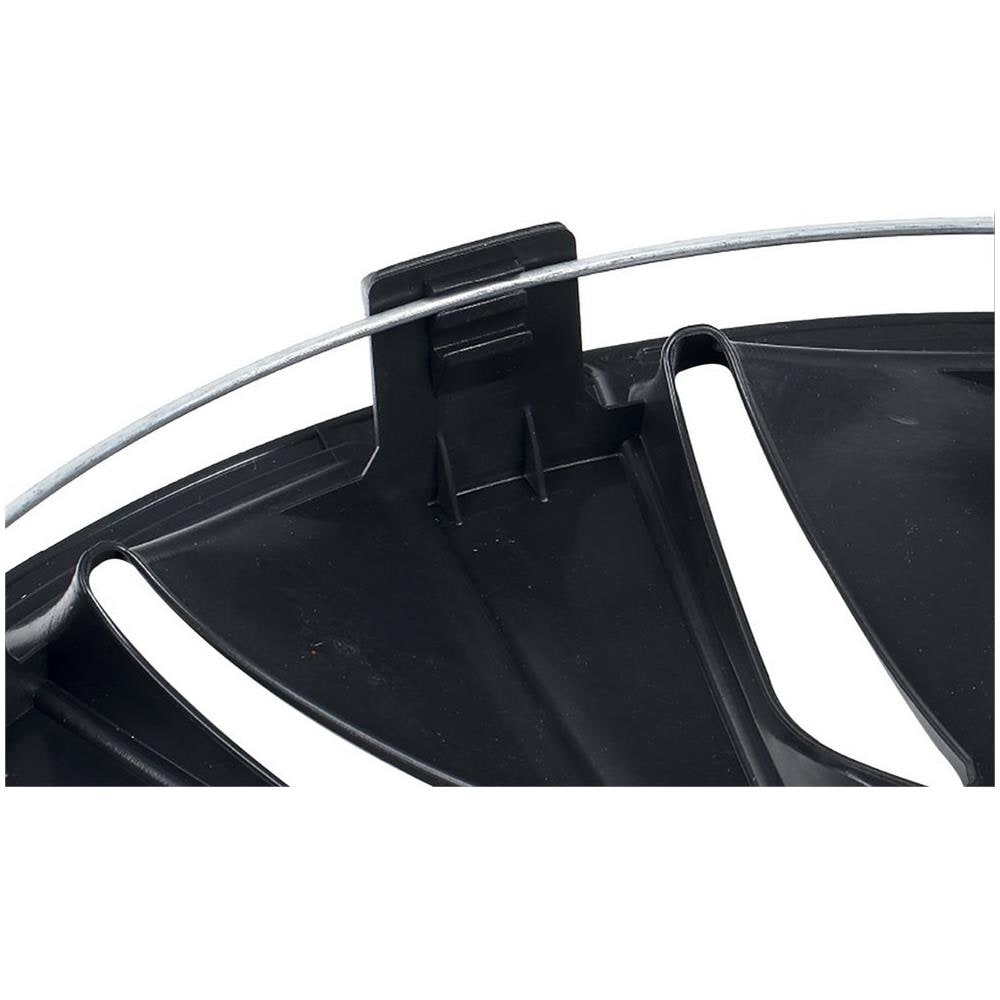 Set 4 Copricerchi 16"" Pollici Copriruota Auto Lazio Spc1691bksv Nero Argento - Foto 2