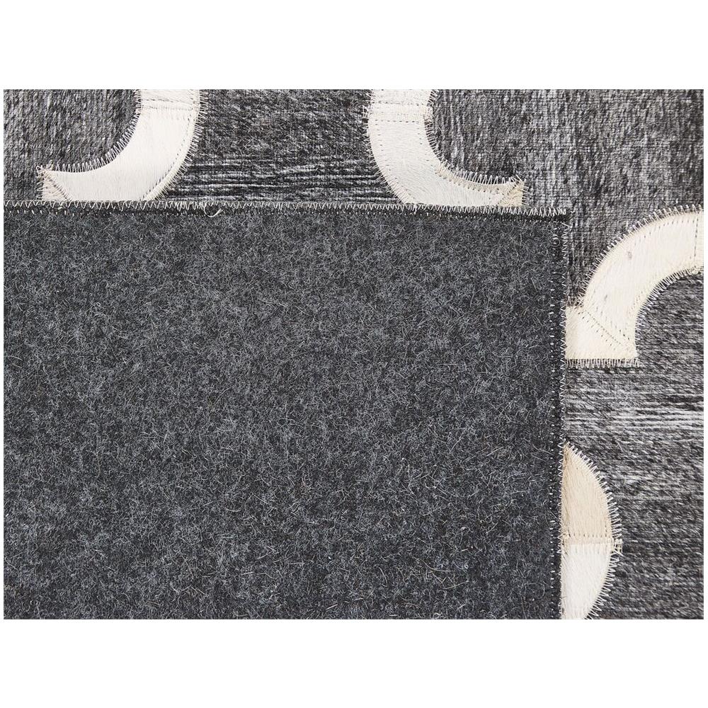 Tappeto In Pelle Di Mucca Grigio Scuro 160 X 230 Cm Yedisu - Foto 8