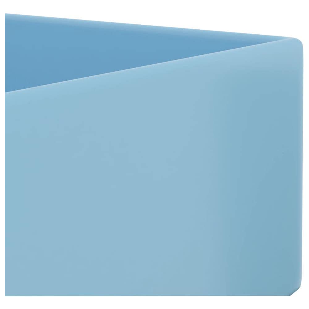 Lavandino con Troppopieno in Ceramica Azzurro - Foto 2