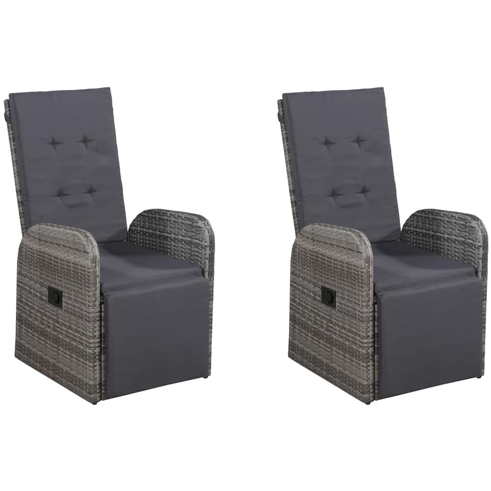 Set Mobili Da Pranzo Per Giardino 5 Pz Grigio - Foto 8