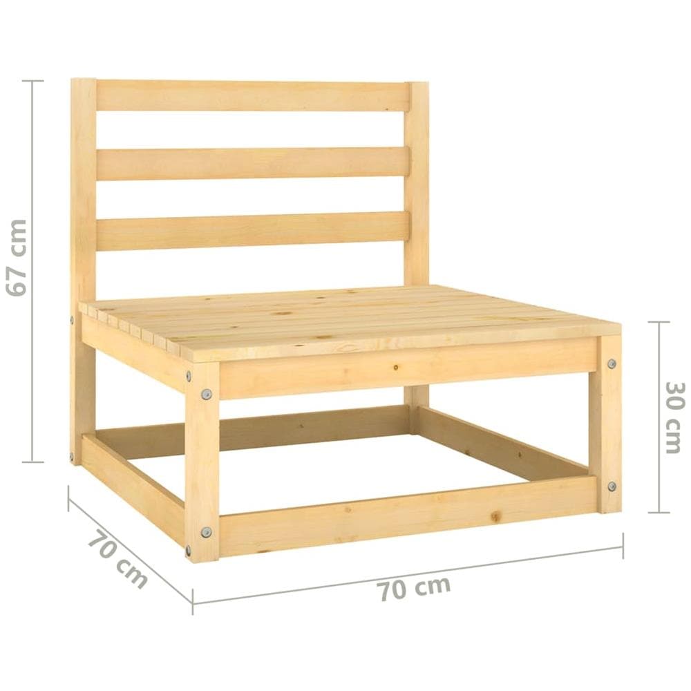 Divano da Giardino a 4 Posti con Cuscini Legno Massello di Pino - Foto 8