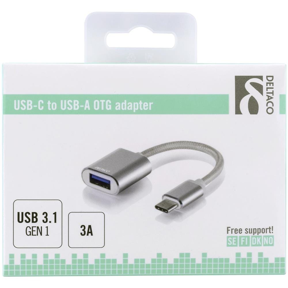 Adattatore Usb-c 3.1 Gen 1 A Usb-a Otg, Alluminio, Scatola Al Dettaglio, Argento - Foto 5