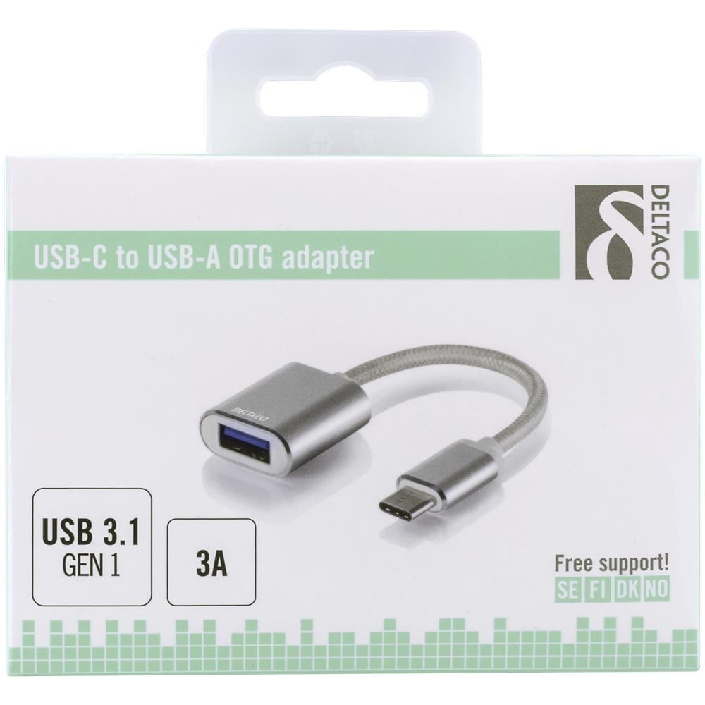 Adattatore Usb-c 3.1 Gen 1 A Usb-a Otg, Alluminio, Scatola Al Dettaglio, Argento - Foto 2