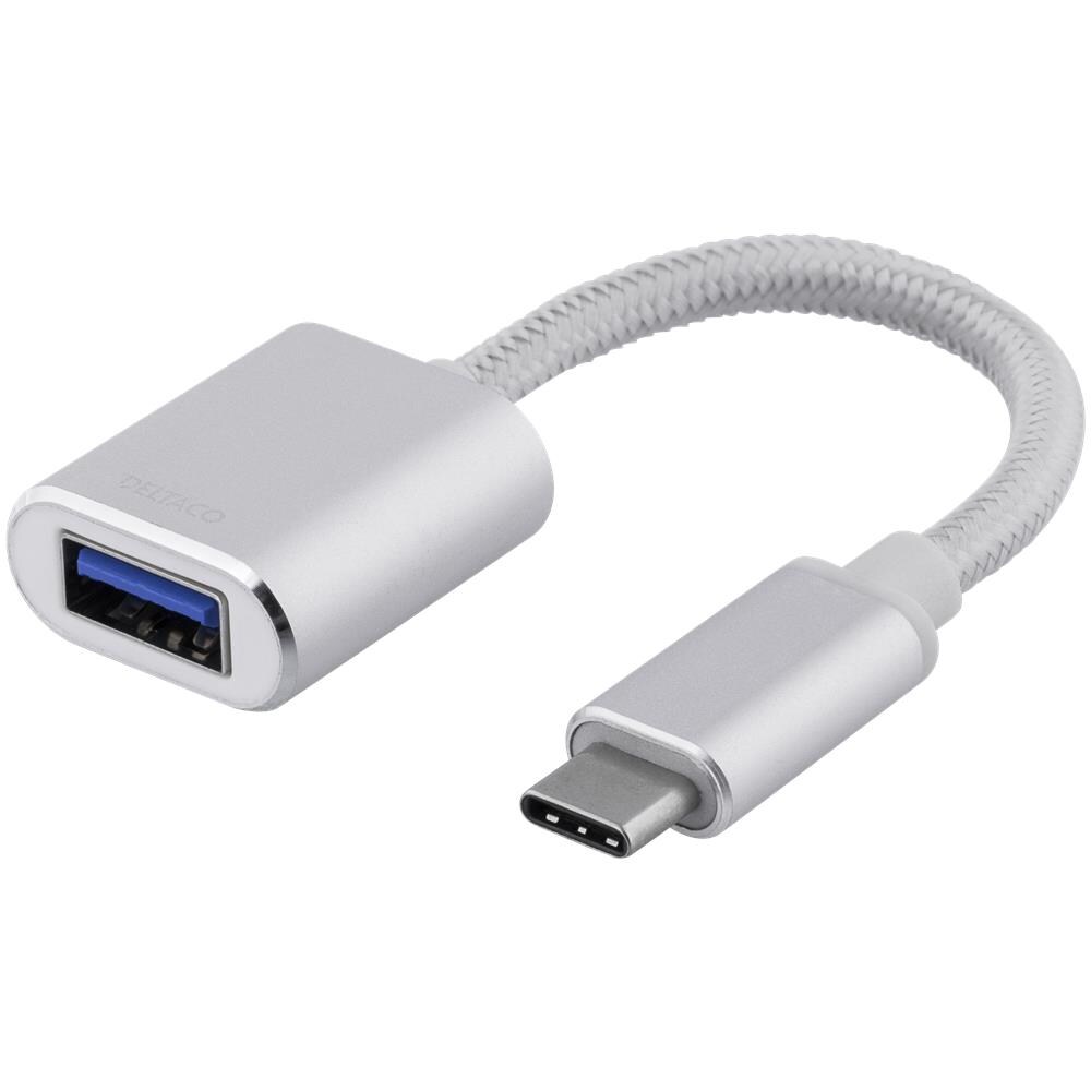Adattatore Usb-c 3.1 Gen 1 A Usb-a Otg, Alluminio, Scatola Al Dettaglio, Argento - Foto 1