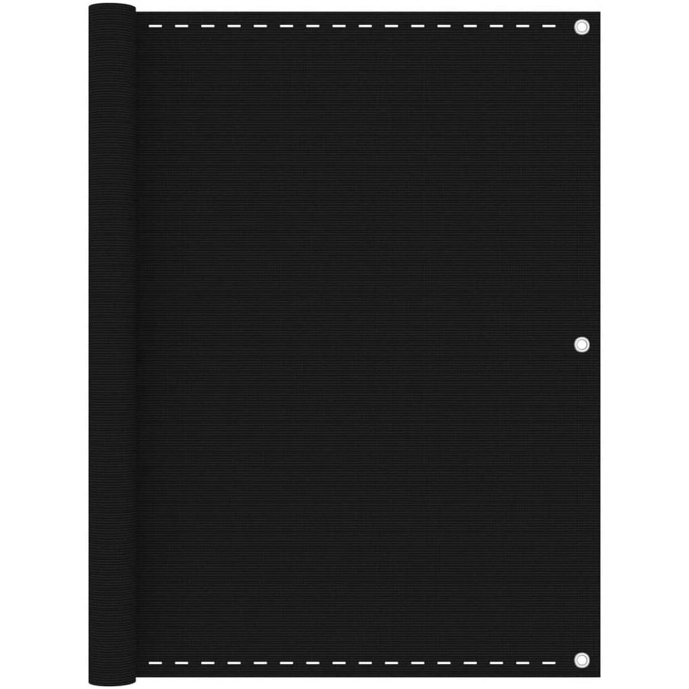 Paravento da Balcone Nero 120x400 cm in HDPE - Foto 1