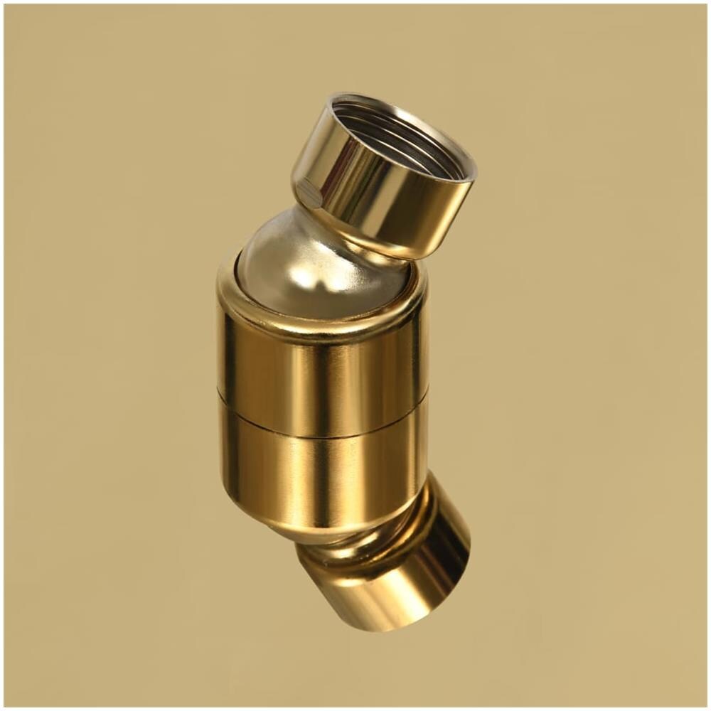 Testa Doccia a Pioggia in Acciaio Inox 40x40 cm Quadrata Oro - Foto 2