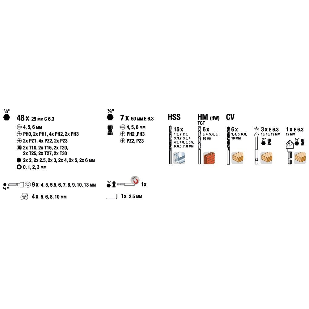 109110, Trapano, Set di punte per trapano, Mattone, Metallo, Legno, Scatola, Croce, Piatto, Esagonale, 1.5, 2, 2 5, 3, 3.2, 3.5, 4, 4.5, 4.8, 5, 5.5, 6, 6.5, 7, 8, 10, 12, 13, 16, 19 mm - Foto 5
