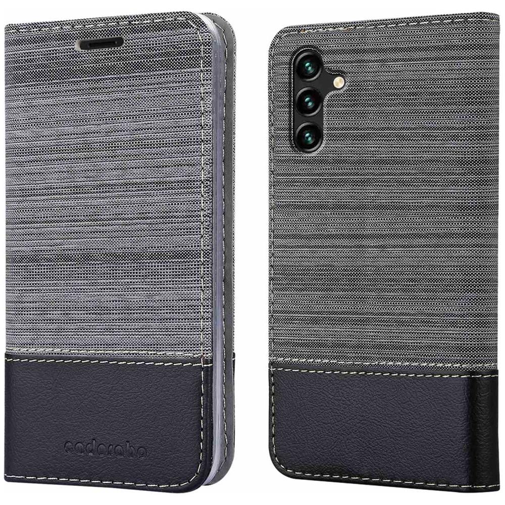 Custodia Compatibile Con Samsung Galaxy A13 5g In Grigio Nero - Coperchio Protettiva Con Chiusura Magnetica, Funzione Stand E Tasca Per Le Carte - Foto 8