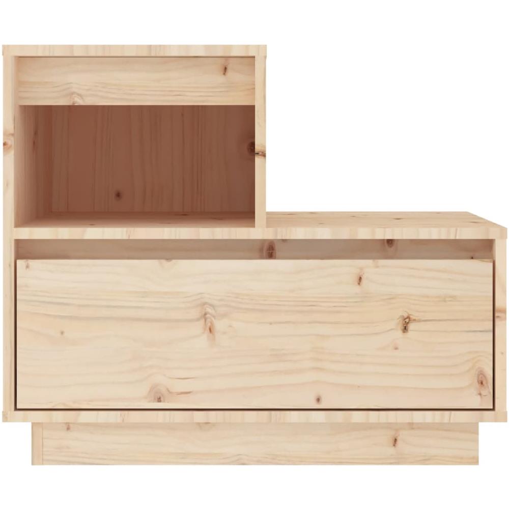 Comodino 60x34x51 Cm In Legno Massello Di Pino - Foto 2