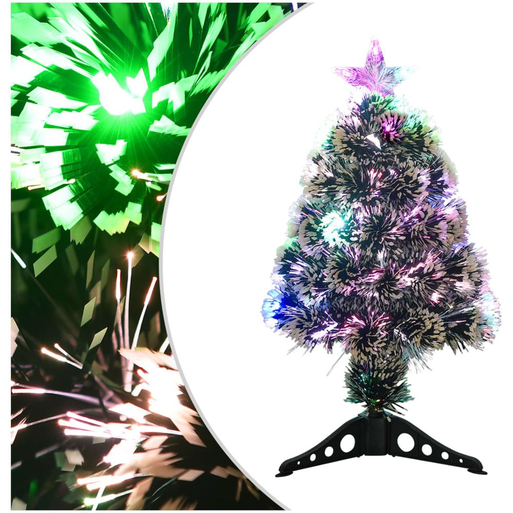 Albero di Natale con LED Verde e Bianco 64 cm Fibra Ottica - Foto 1
