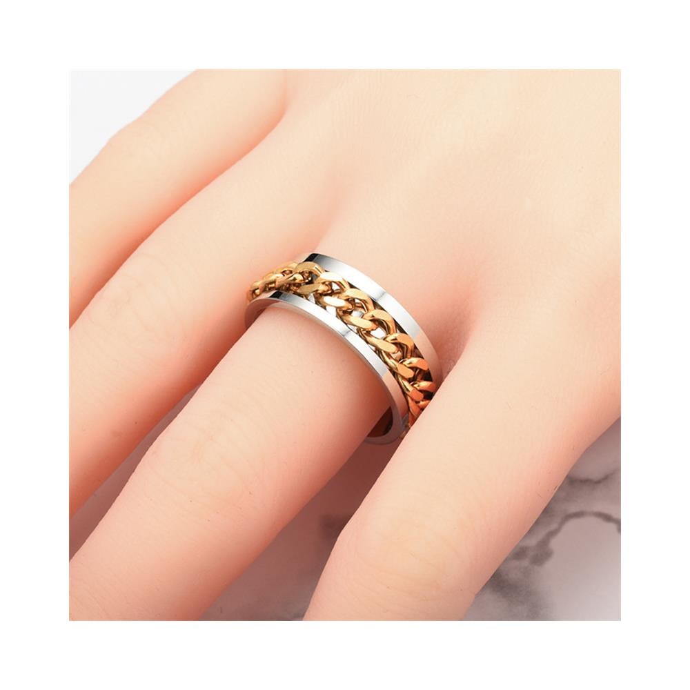 Anello Antistress Con Catena Girevole Gold - Foto 6