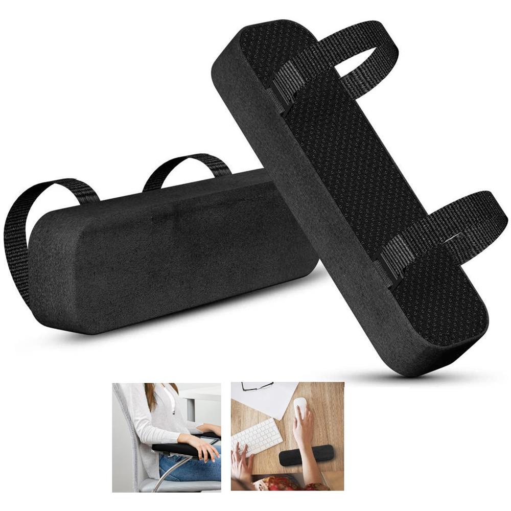 Braccioli Imbottiti / Cuscini Braccioli Per Sedie Nero Confezione Da 2 - Foto 1