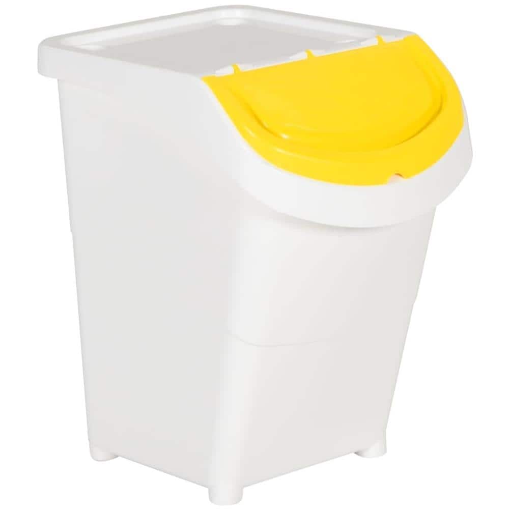 Cestini Per Rifiuti Impilabili Con Coperchi 3pz Bianchi Pp 120l - Foto 2