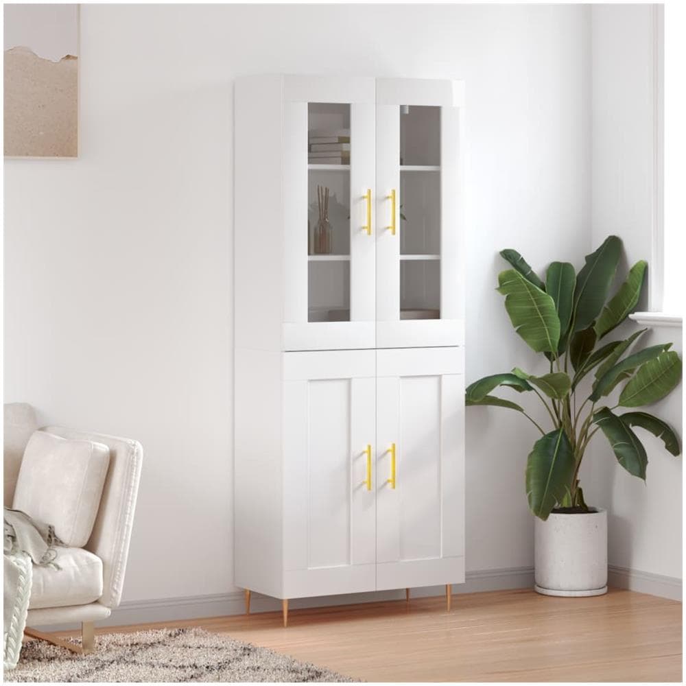 Credenza VidaXL Con Ante E Cassetti - 73x31x90 Cm, Bianco, Per Ingresso, Soggiorno O Cucina