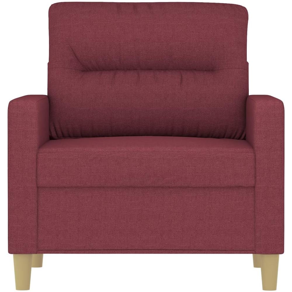 Poltrona Rosso Vino 60 Cm In Tessuto - Foto 3