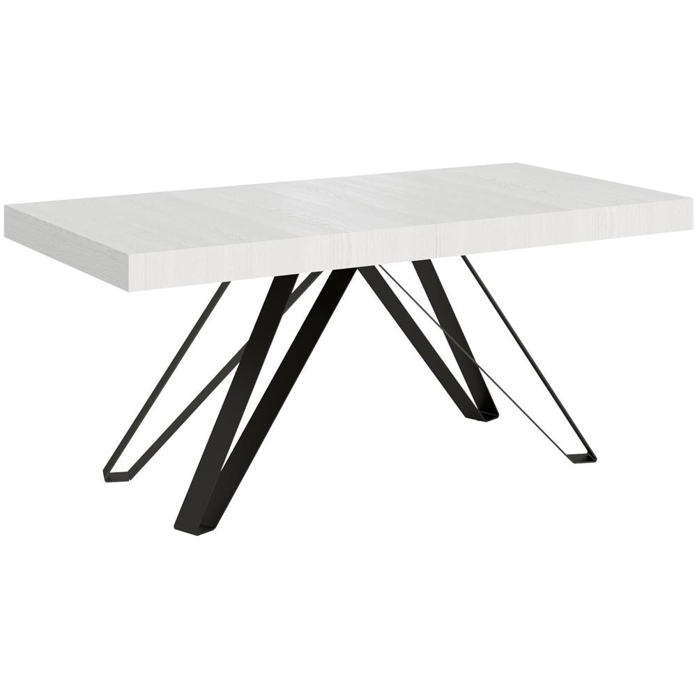 Tavolo allungabile 90x200/460 cm Terium bianco frassino gambe antracite - Foto 1