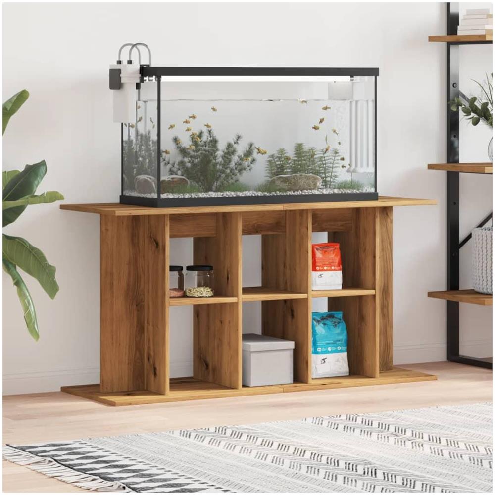 Supporto Acquario 120x40x60 cm Multistrato Rovere Artigianale - Foto 2