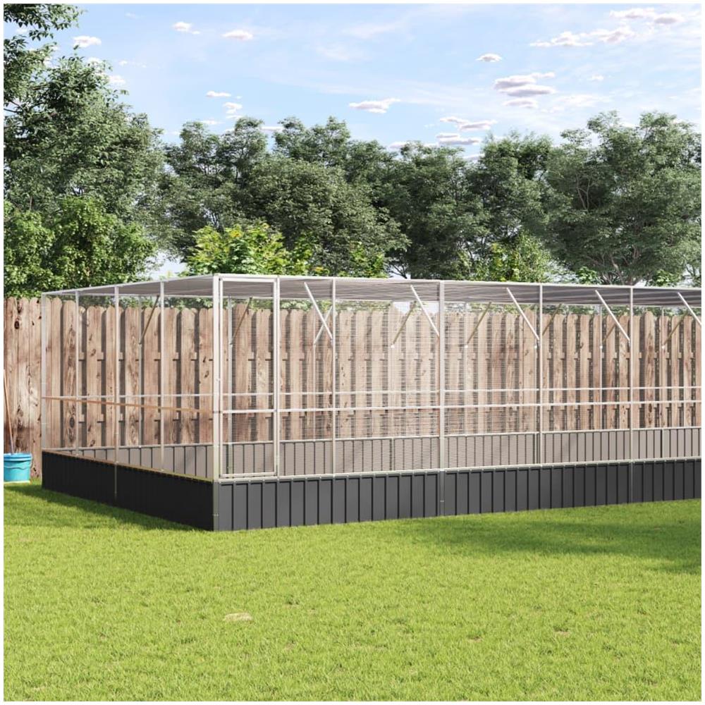 Voliera con Estensione Argento 832x414x212 cm in Acciaio - Foto 2