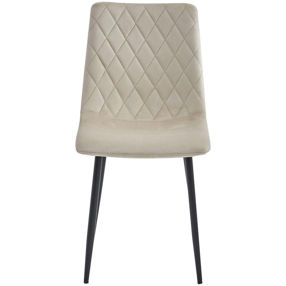 Sedia TURIN in velluto beige dal design ergonomico per il soggiorno - Foto 2