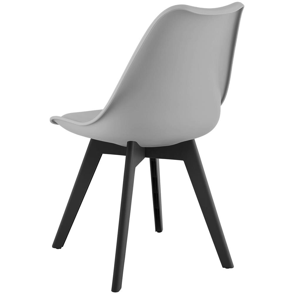 Sedia RIXK - Design ergonomico grigio con gambe nere x 3 - Foto 5
