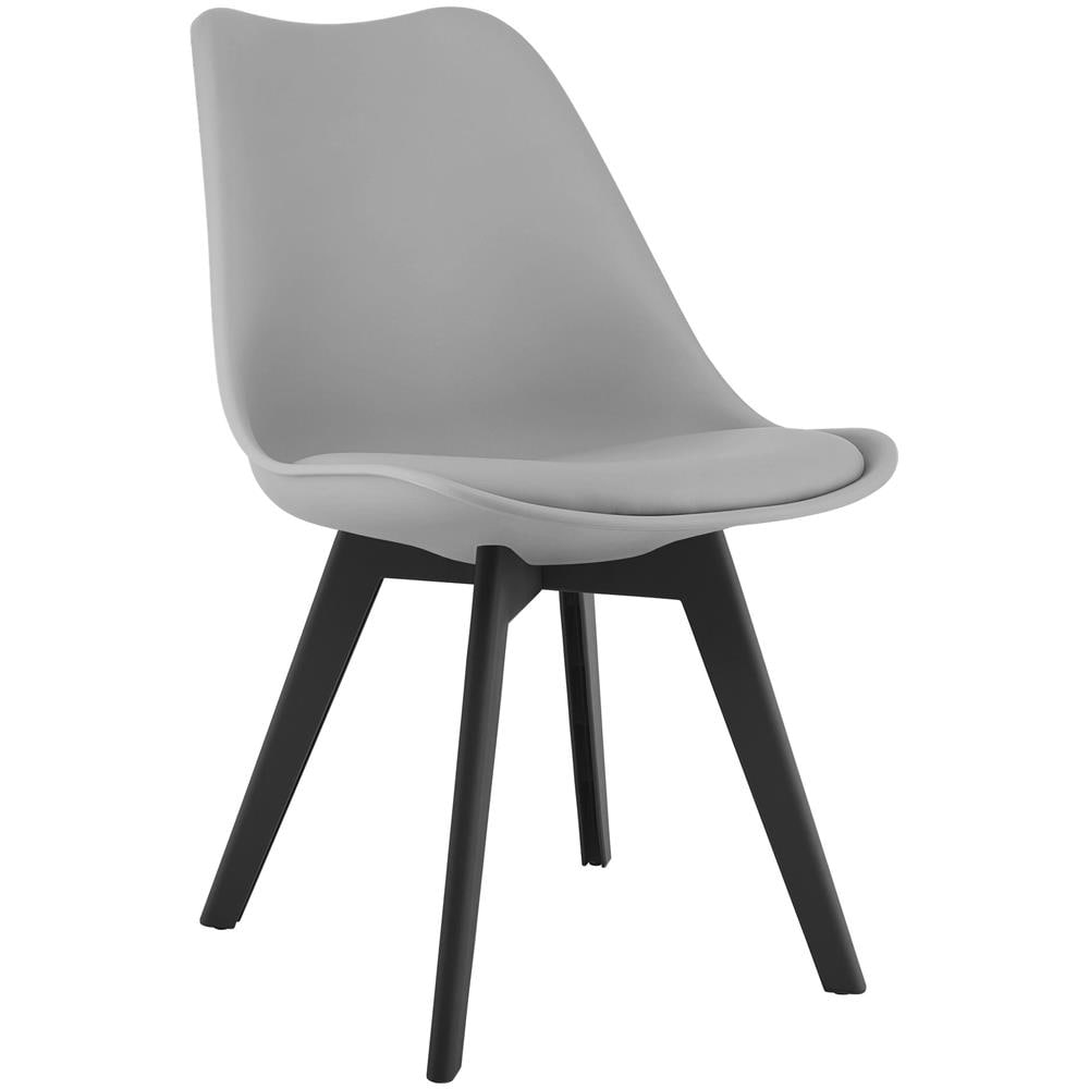 Sedia RIXK - Design ergonomico grigio con gambe nere x 3 - Foto 2