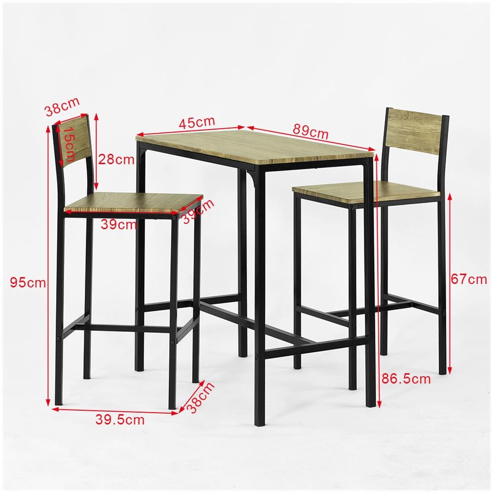Set Tavolino Bar Con 2 Sgabelli, Arredo Da Giardino, tavolo Da Bar, Ogt03, it - Foto 2