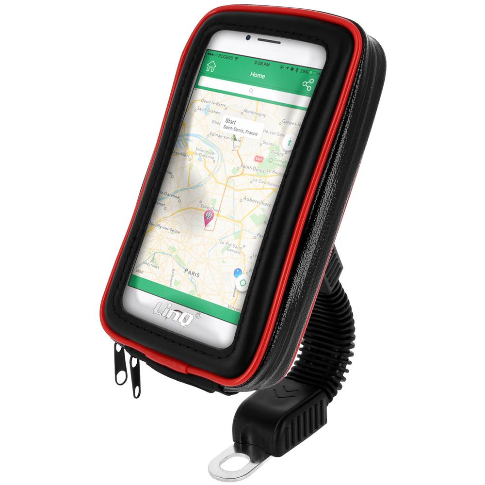 Supporto Moto / scooter + Custodia Impermeabile Smartphone 6.3"" Max - Nero - Foto 2