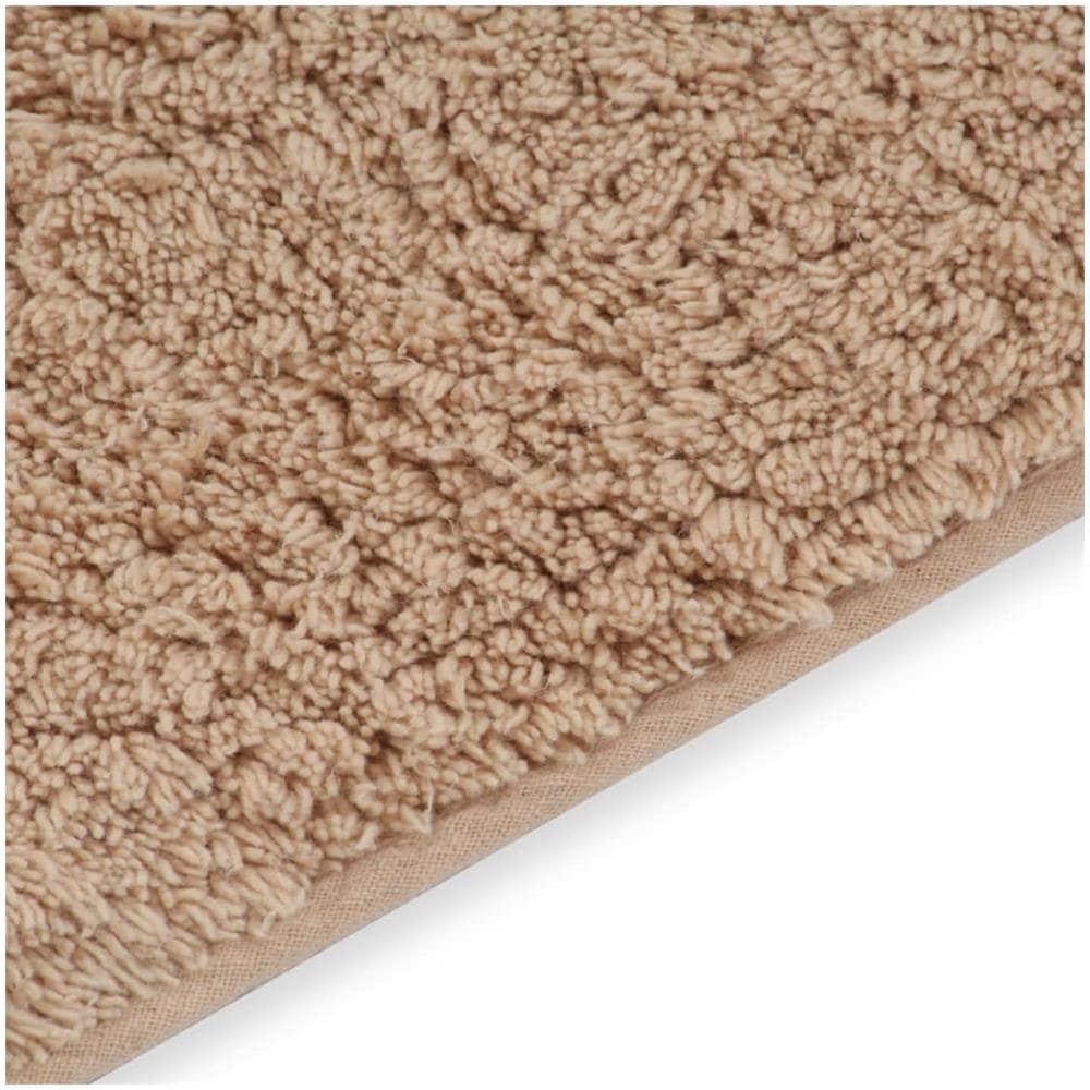 Set Tappetini Per Bagno 2 Pz In Tessuto Beige - Foto 5