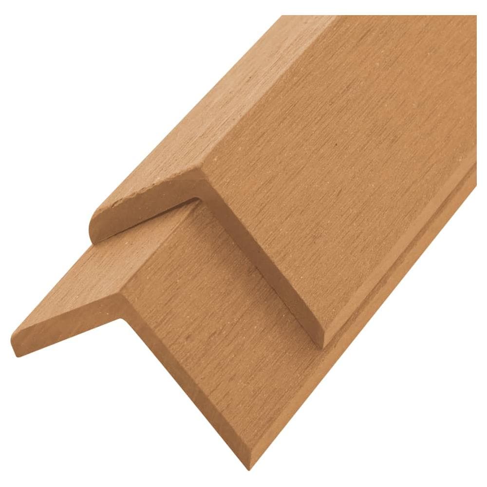 Profili Angolari per Bordi 5 pz in WPC 170 cm Color Teak - Foto 2