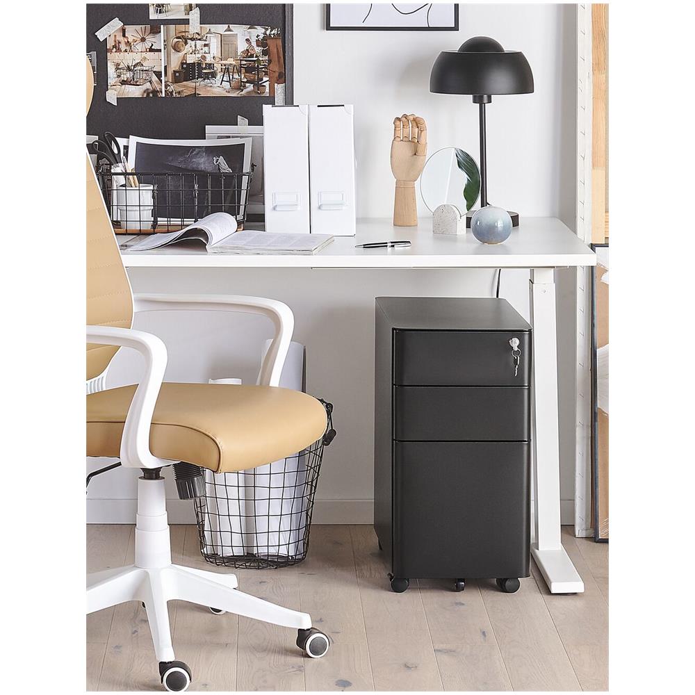 Mobiletto Portaoggetti In Metallo Nero Con 3 Cassetti Bolsena - Foto 2