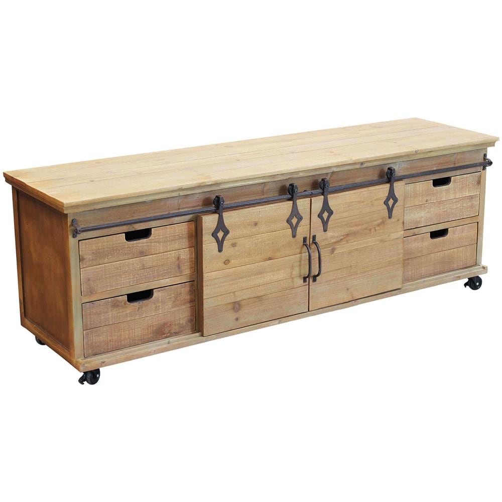 Tulu - Porta Tv In Legnoe Acciaio - Foto 1