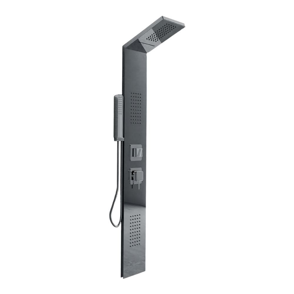 Colonna Doccia 002 4 Funzioni Acciaio Inox Getto A Cascata 2 Bocchette Idro Lombari L20xp44xh170 *** Finitura- : Cromo Lucido - Foto 2
