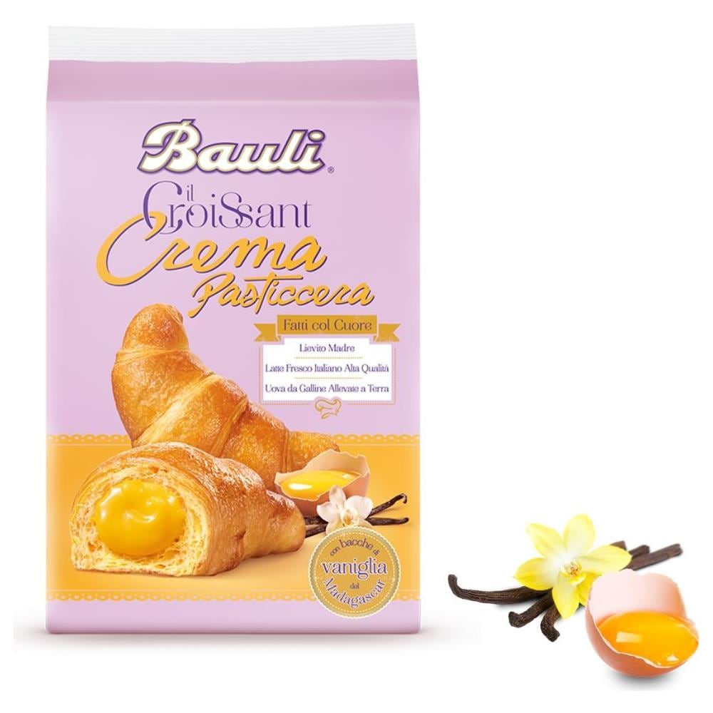 Bauli Croissant Farciti Alla Crema Pasticcera In Confezione Da 6 Croissant - 300 Grammi Totali - Foto 1