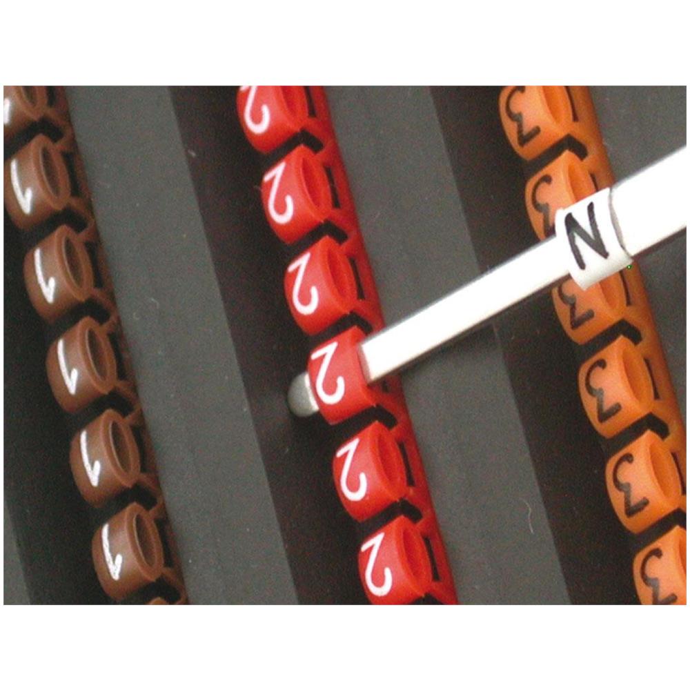 Marcatori A Cuscinetto Push-in Poliammide, A Strisce Sigla 2 - 23129-2 - Foto 1