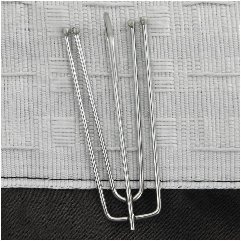 Tende Oscuranti con Ganci Effetto Lino 2 pz Antracite 140x225cm - Foto 2
