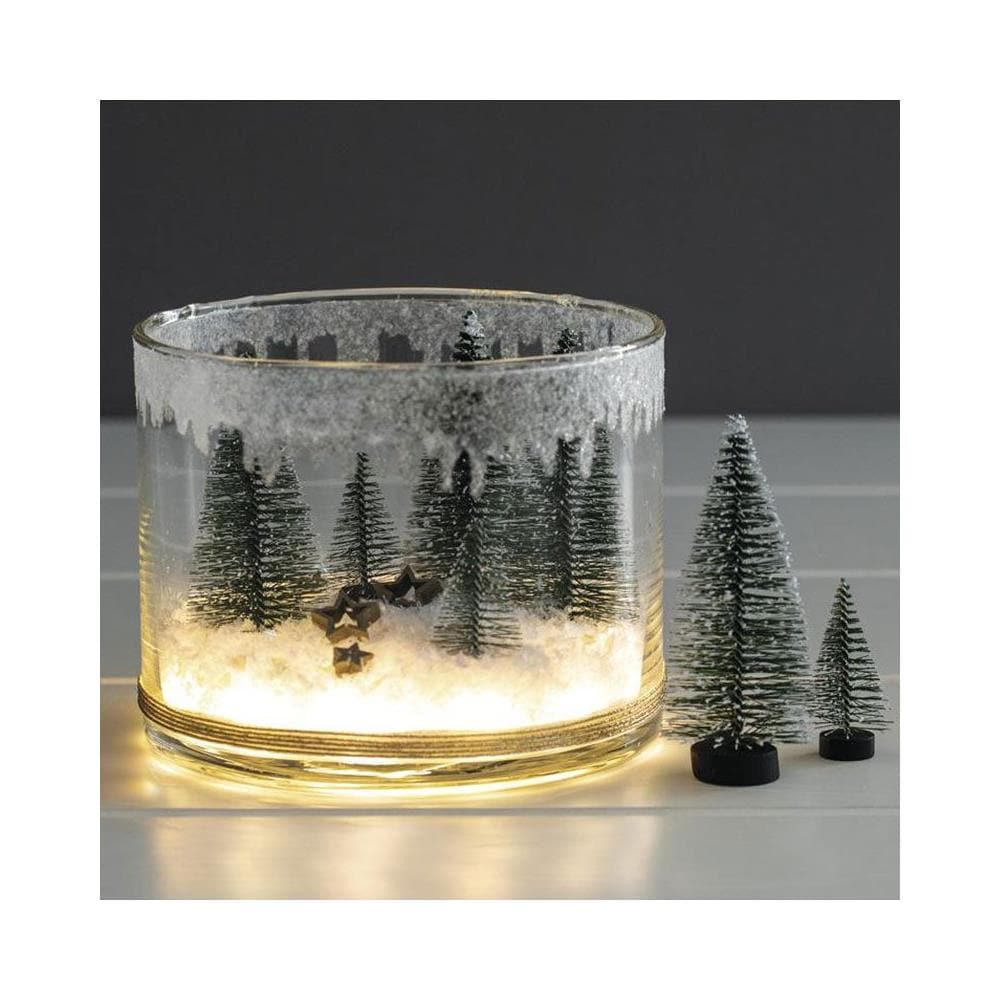 7 Piccoli Abeti Decorativi Innevati 5 Cm E 10 Cm - Foto 2