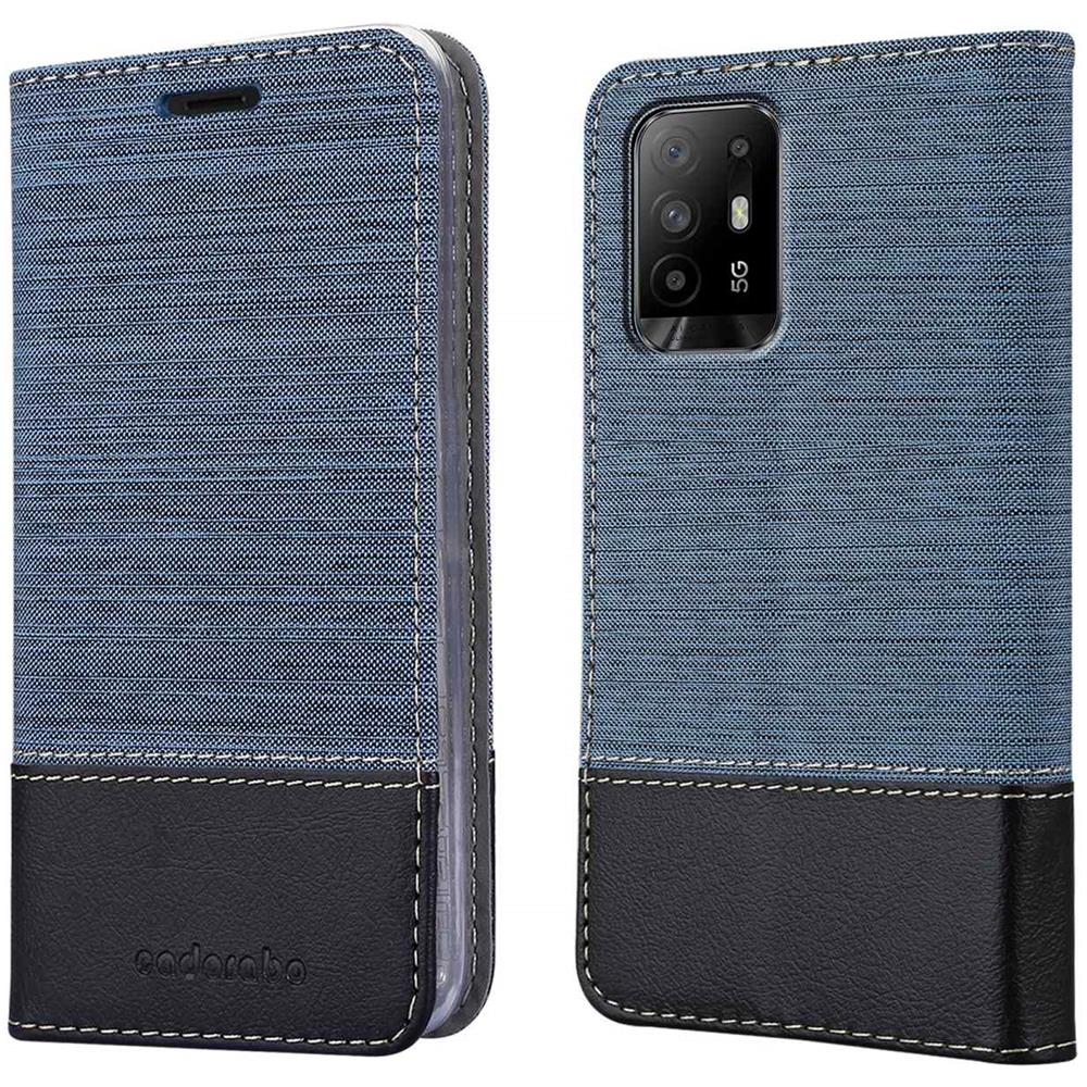 Custodia Compatibile Con Oppo A94 5g In Blu Scuro Nero - Coperchio Protettiva Con Chiusura Magnetica, Funzione Stand E Tasca Per Le Carte - Foto 8