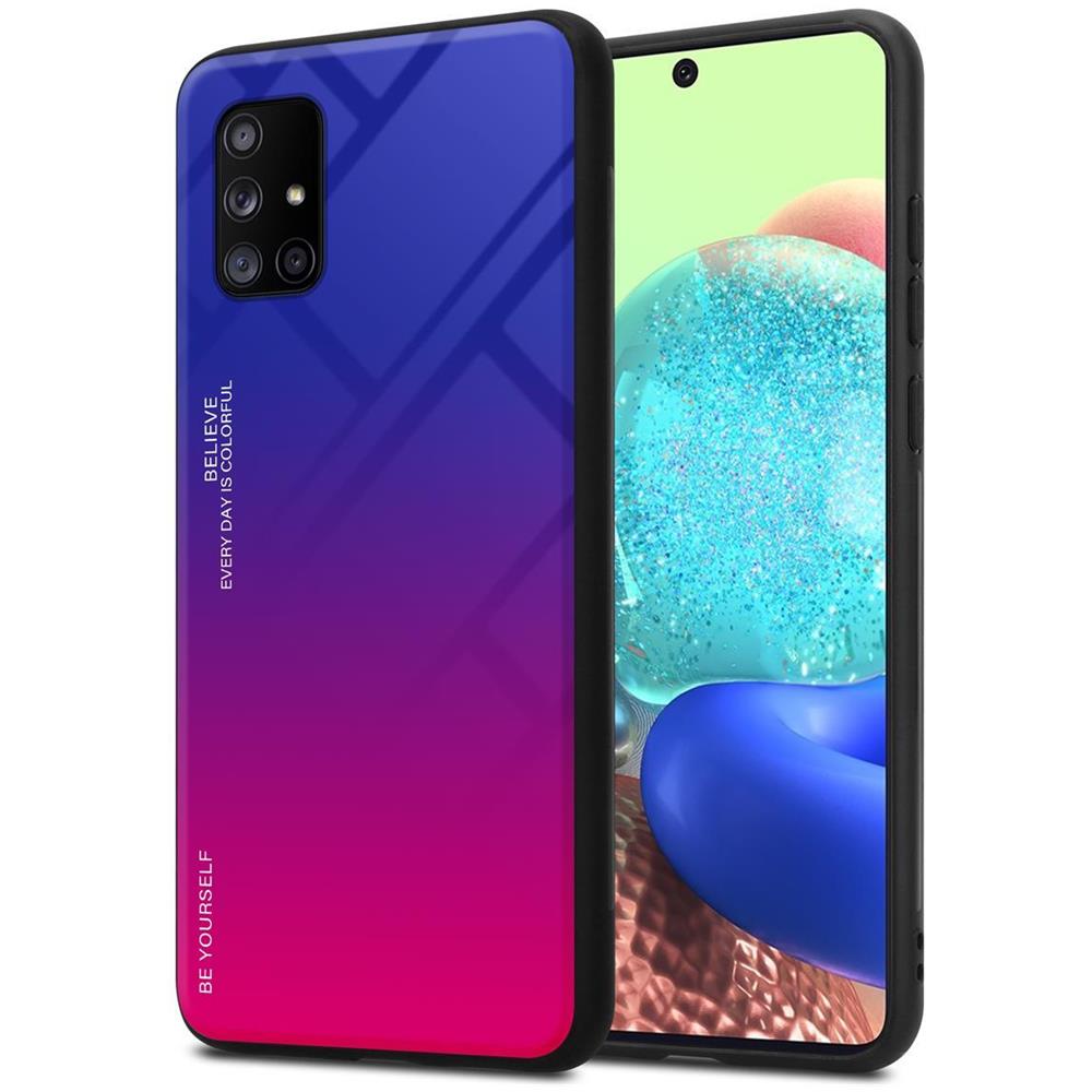 Cadorabo Custodia Compatibile Con Samsung Galaxy A71 5g In Viola - Rosso - Coperchio Protettivo Bicolore In Vetro Temperato E Silicone Tpu - Foto 1