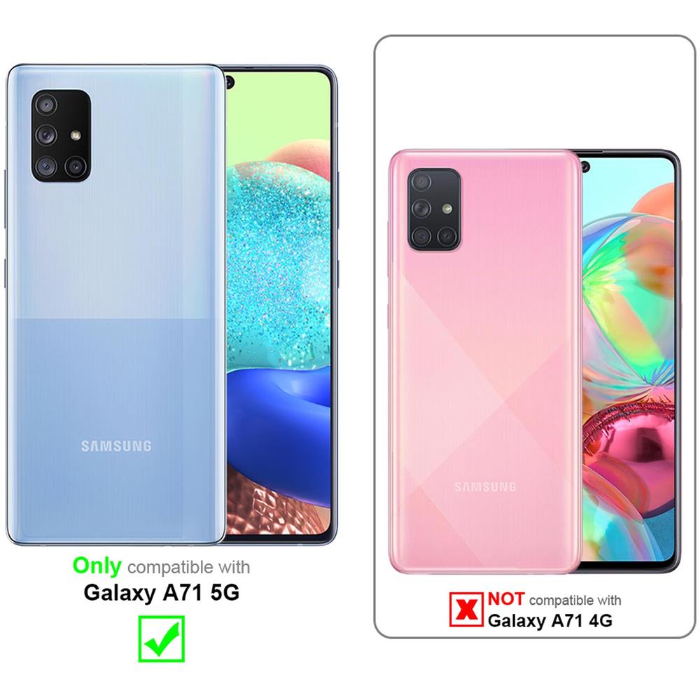 Cadorabo Custodia Compatibile Con Samsung Galaxy A71 5g In Viola - Rosso - Coperchio Protettivo Bicolore In Vetro Temperato E Silicone Tpu - Foto 2