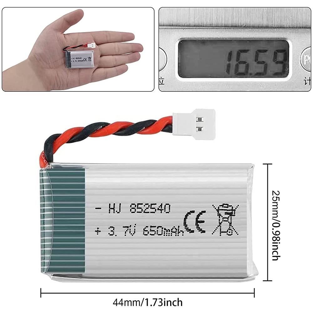2 Pezzi Batteria Per Syma Drone X5c X5 3.7v 650mah 25c Lipo Avanzato - Foto 3