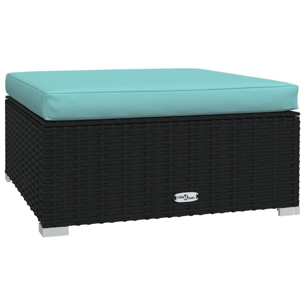 Set Divani Da Giardino 10 Pz Con Cuscini In Polyrattan Nero - Foto 2