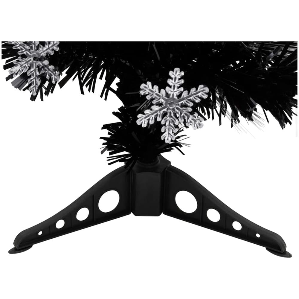 Albero di Natale con Fiocchi di Neve LED Nero 64cm Fibra Ottica - Foto 8