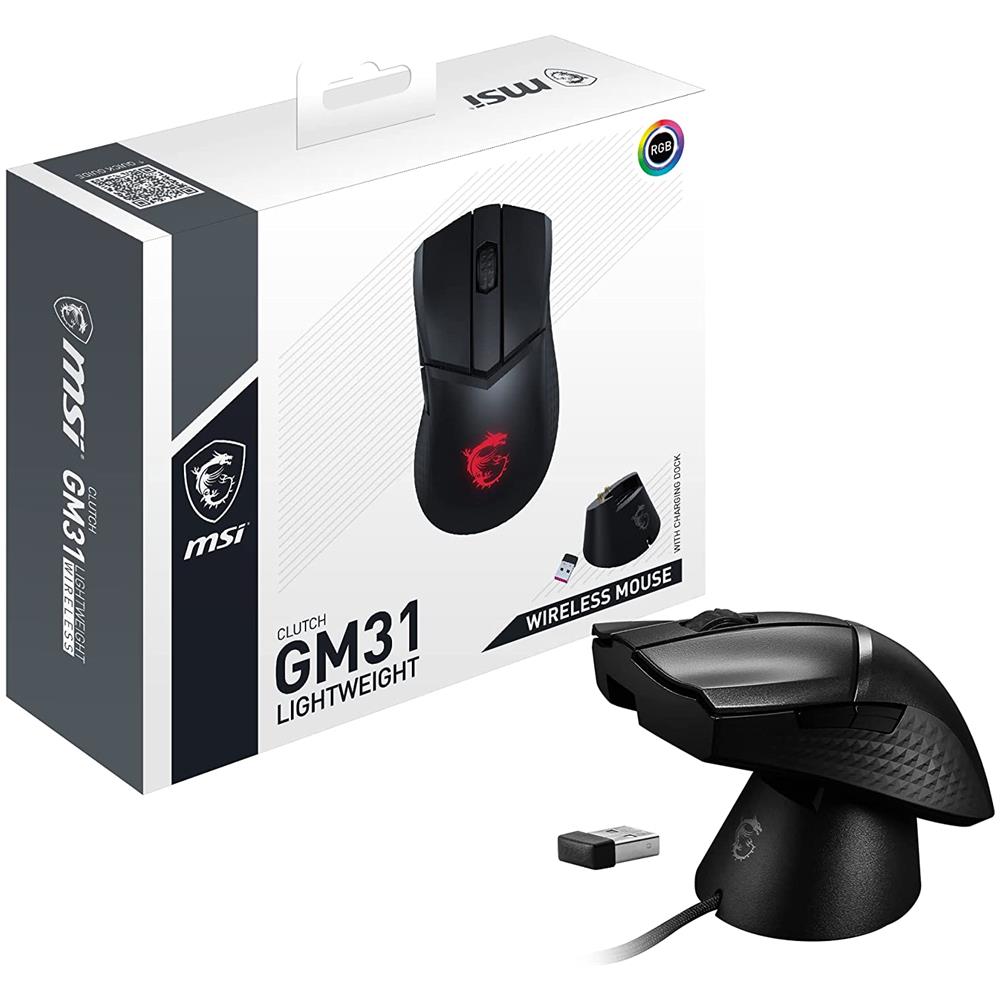 Mouse Gaming Clutch GM31 Lightweight Wireless Ottico 6 Tasti 12000 DPI Colore Nero - Foto 6