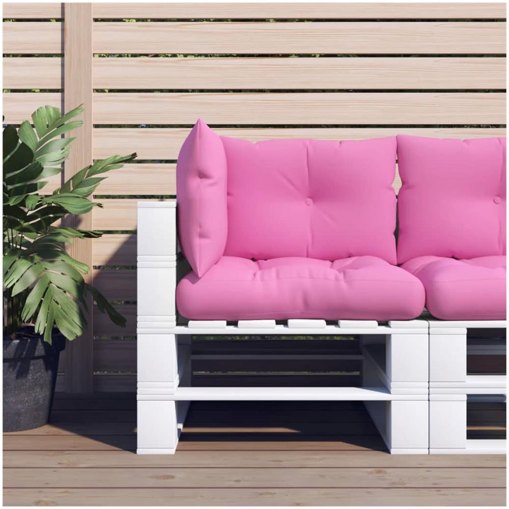 Cuscini Per Pallet 3 Pz Rosa In Tessuto Oxford - Foto 1
