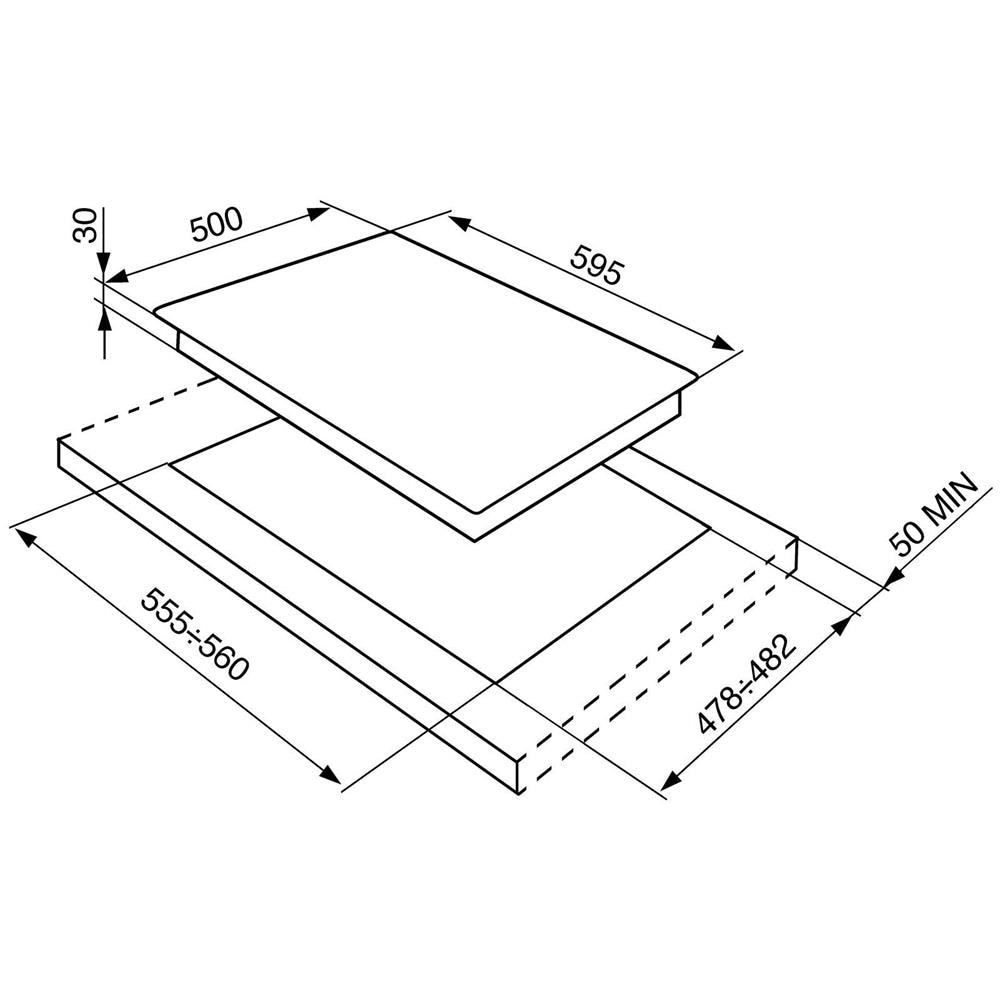 Piano Cottura SRV564EB7 a Gas 4 Fuochi Gas Colore Bianco Serie Contemporanea con FSD - Foto 2