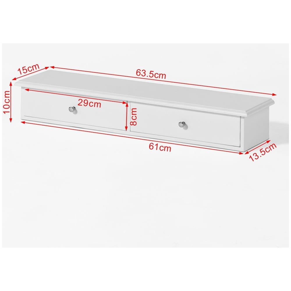 Mensola Con Cassetti, Libreria, Porta Gioielli A Chiavi, Colore: bianco, Frg43-w - Foto 2